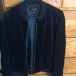 Men’s velvet bomber jacket